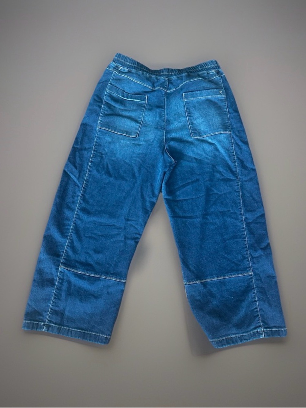 Anthropologie Pilcro Pull On Barrel Wide-Leg Blue Denim Jeans - Picture 8 of 8